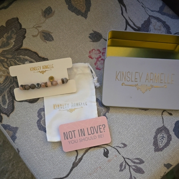 Kinsley Armelle Gold and Pink Bracelet - Picture 1 of 4